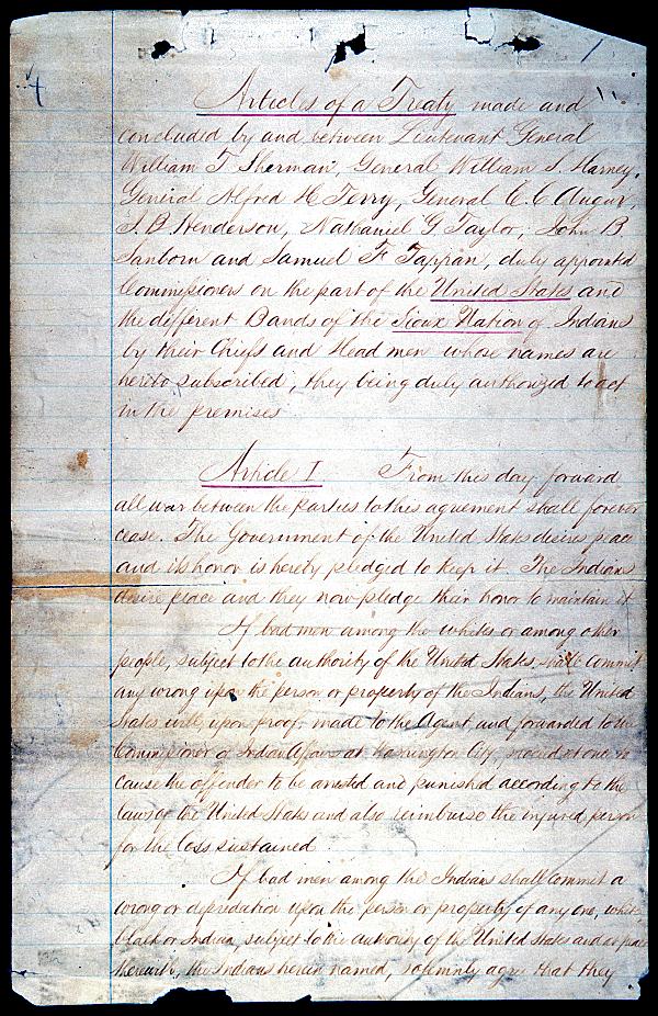 Fort Laramie Treaty of 1868, p.1