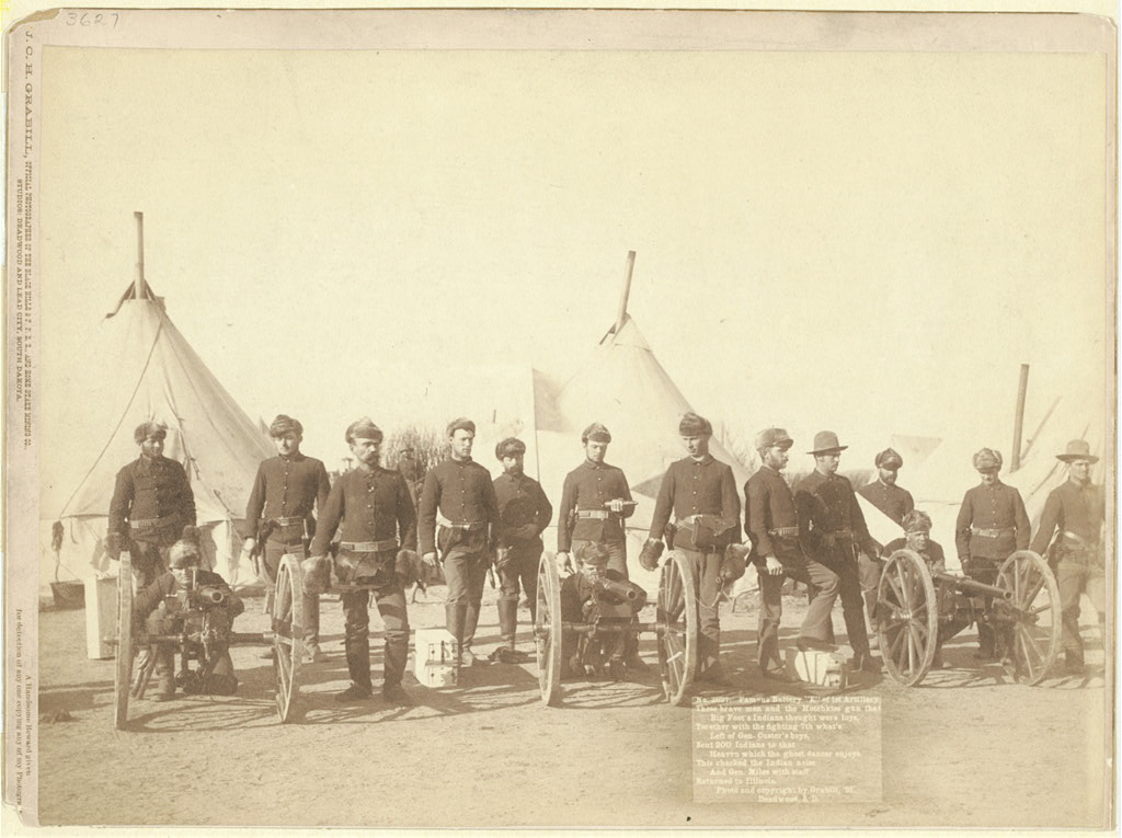 The 7th Cavalry Posing With Hotchkiss Guns